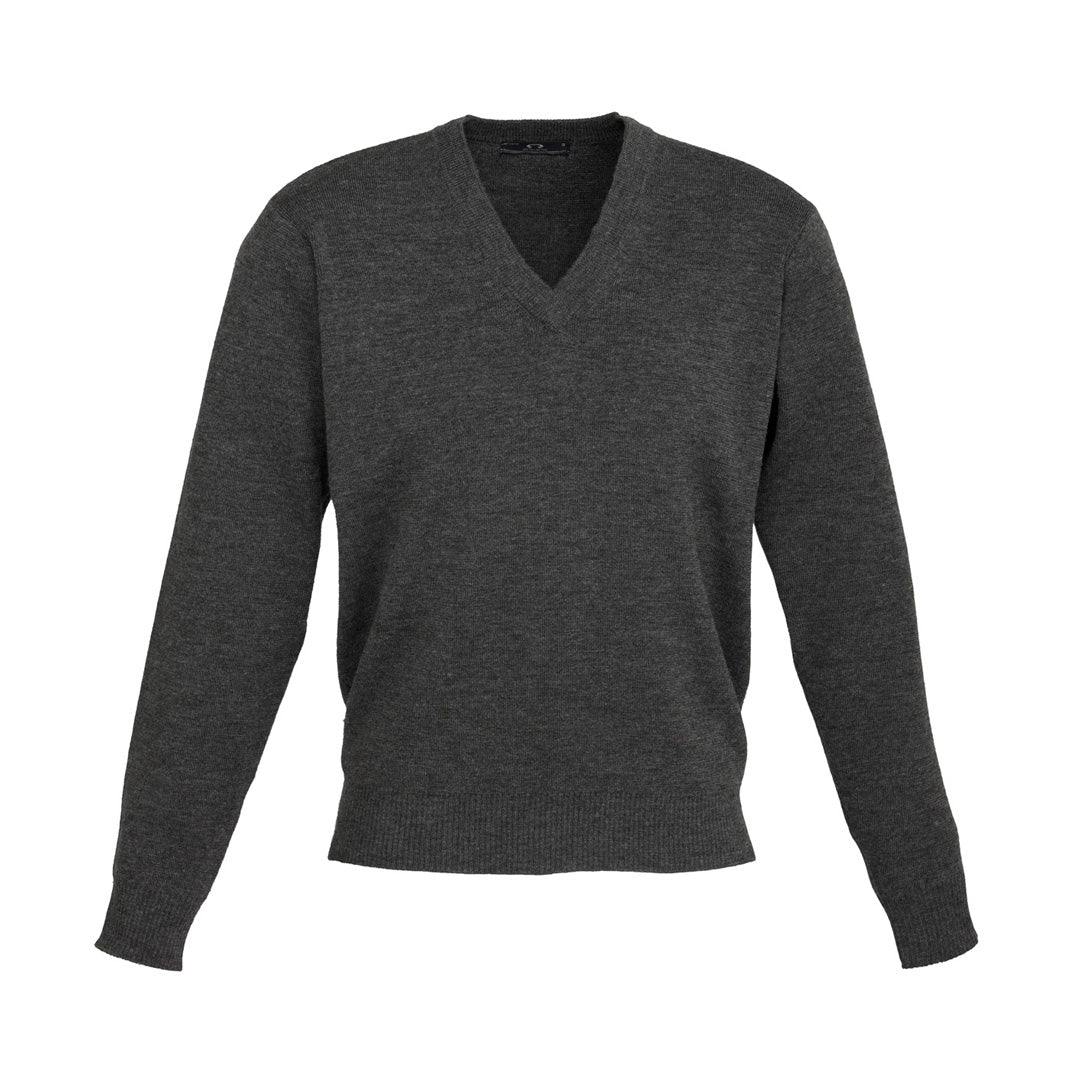 House of Uniforms The Woolmix Jumper | Mens Biz Collection Charcoal Marle