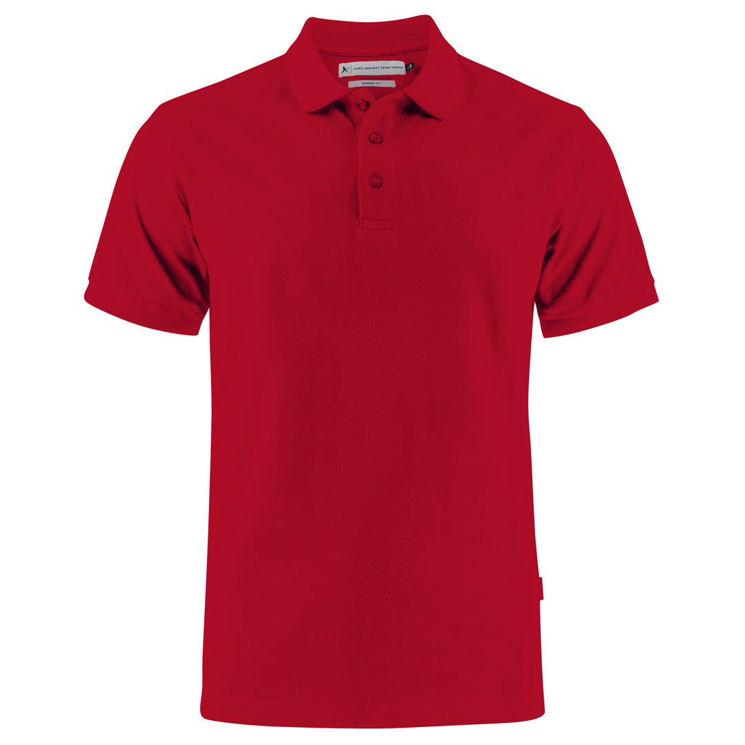 House of Uniforms The Neptune Polo | Mens | Modern Fit James Harvest Red
