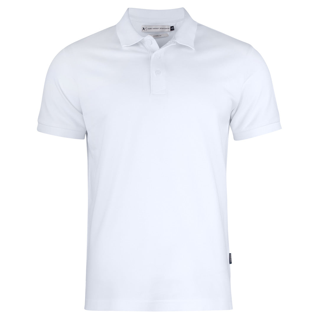 House of Uniforms The Sunset Polo | Mens | Modern Fit James Harvest White