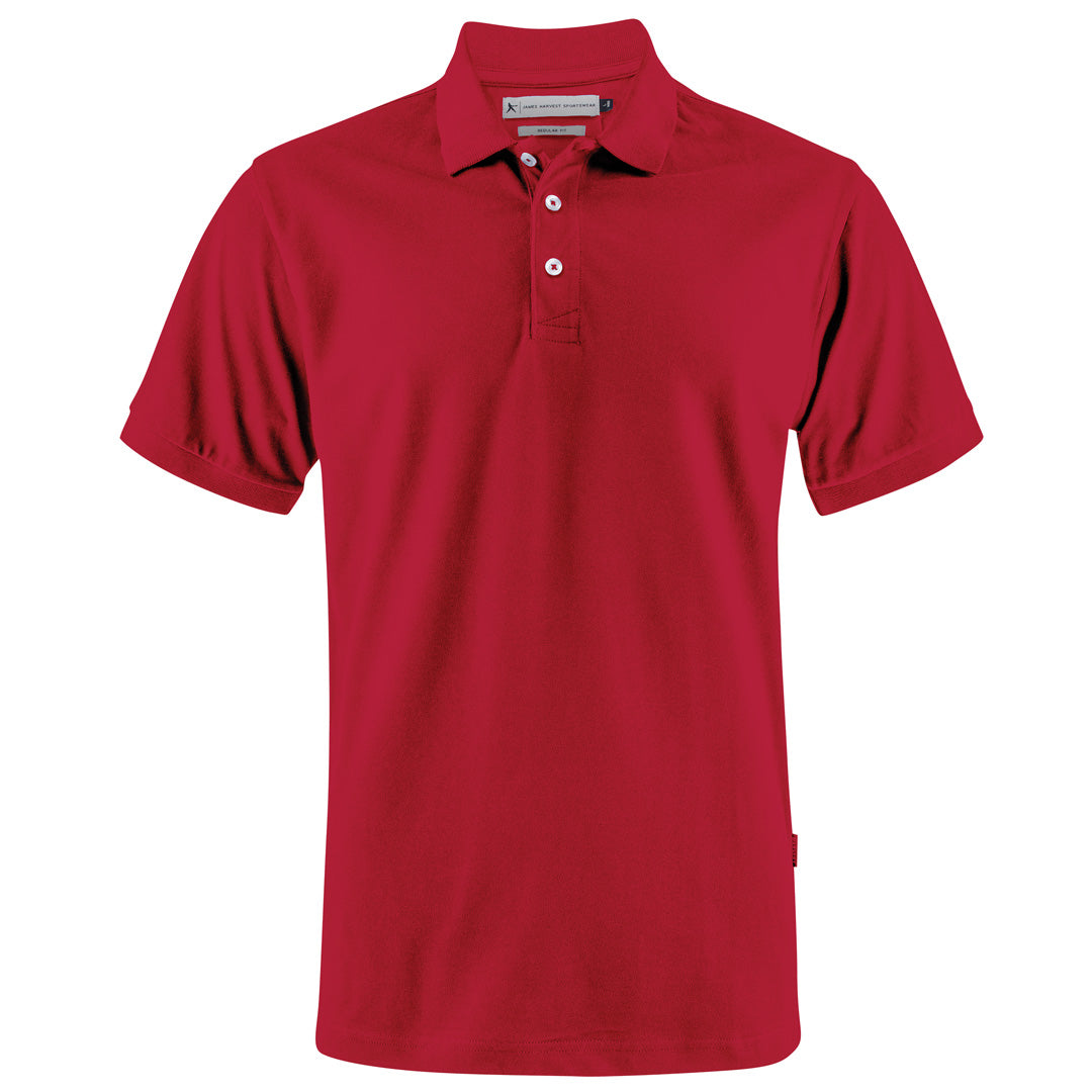 House of Uniforms The Sunset Polo | Mens | Regular Fit James Harvest Red