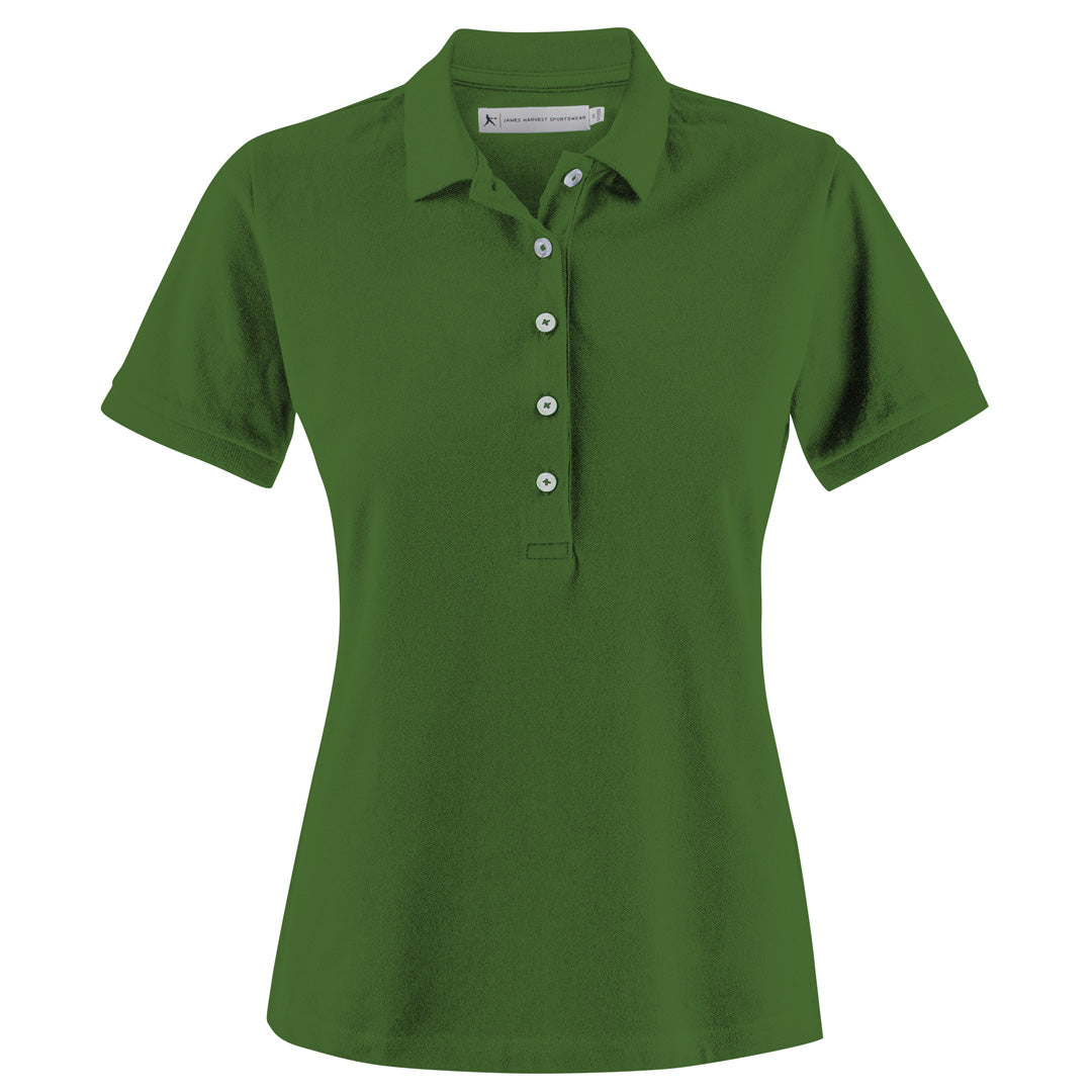 House of Uniforms The Sunset Polo | Ladies | Short Sleeve James Harvest Green