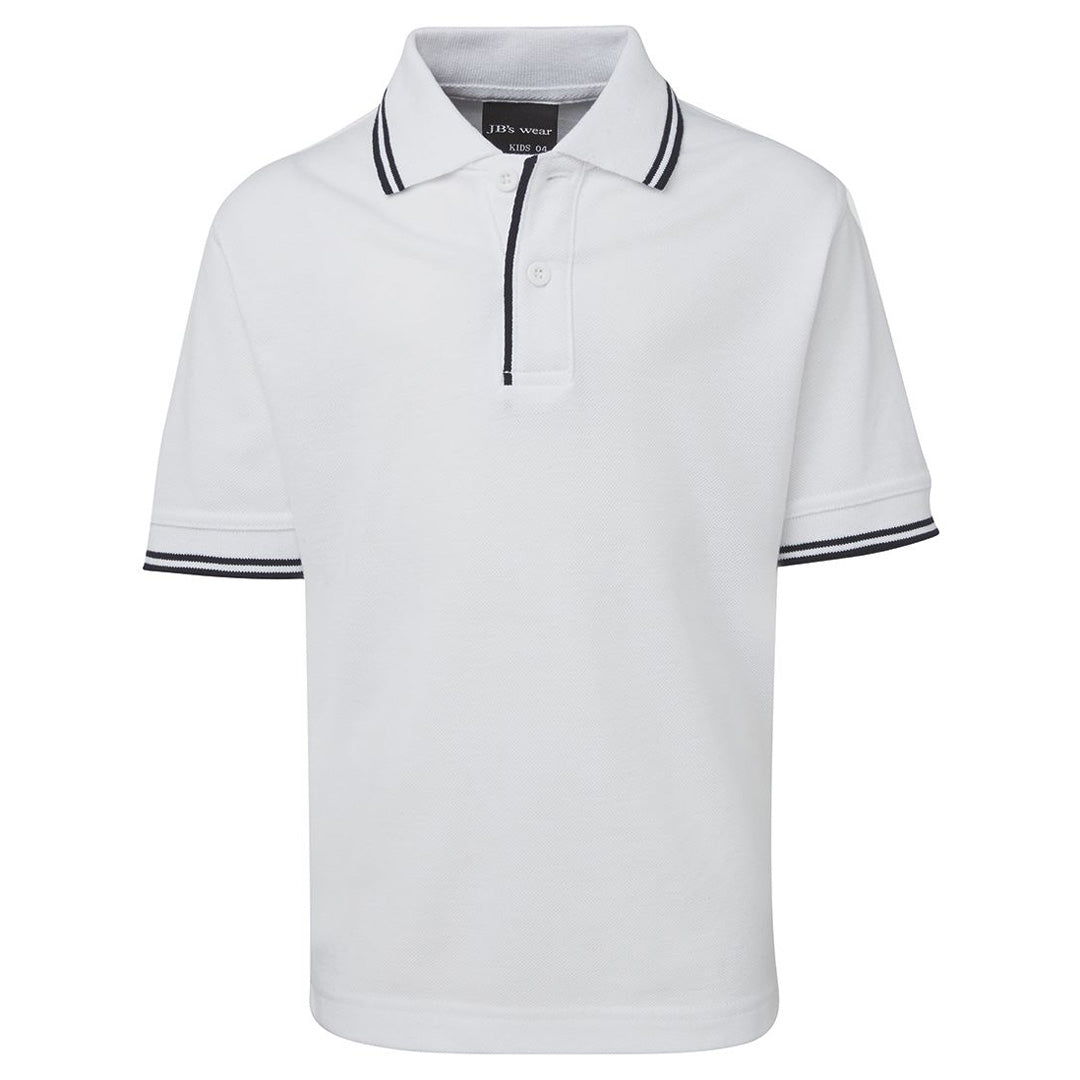 House of Uniforms The Contrast Polo | Kids Jbs Wear White/Navy