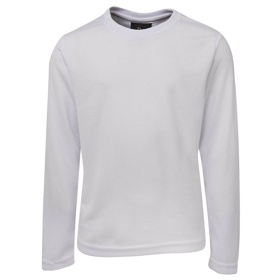 House of Uniforms The Poly Tee | Mens | Long Sleeve Jbs Wear White