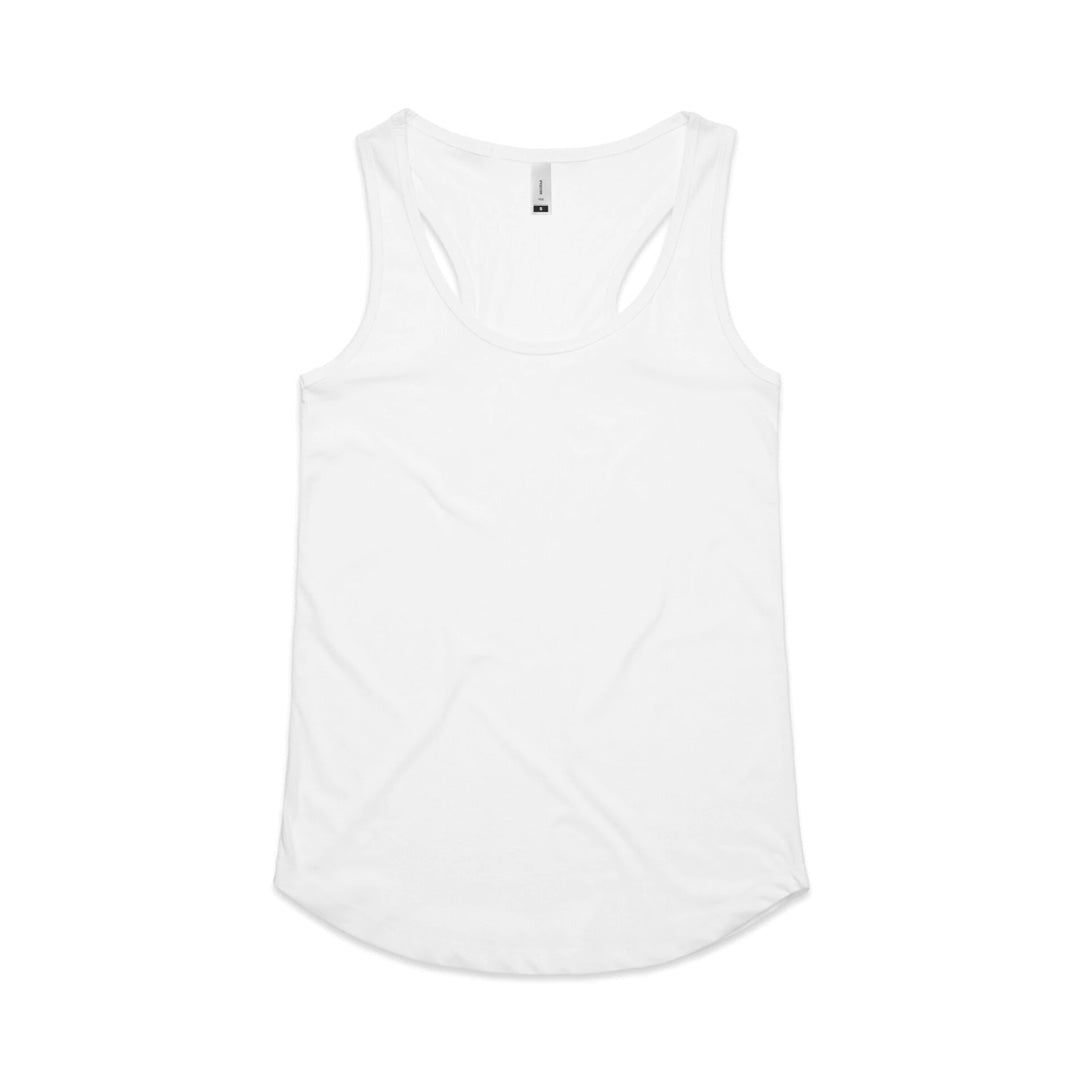House of Uniforms The Yes Racer Back Singlet | Ladies AS Colour White