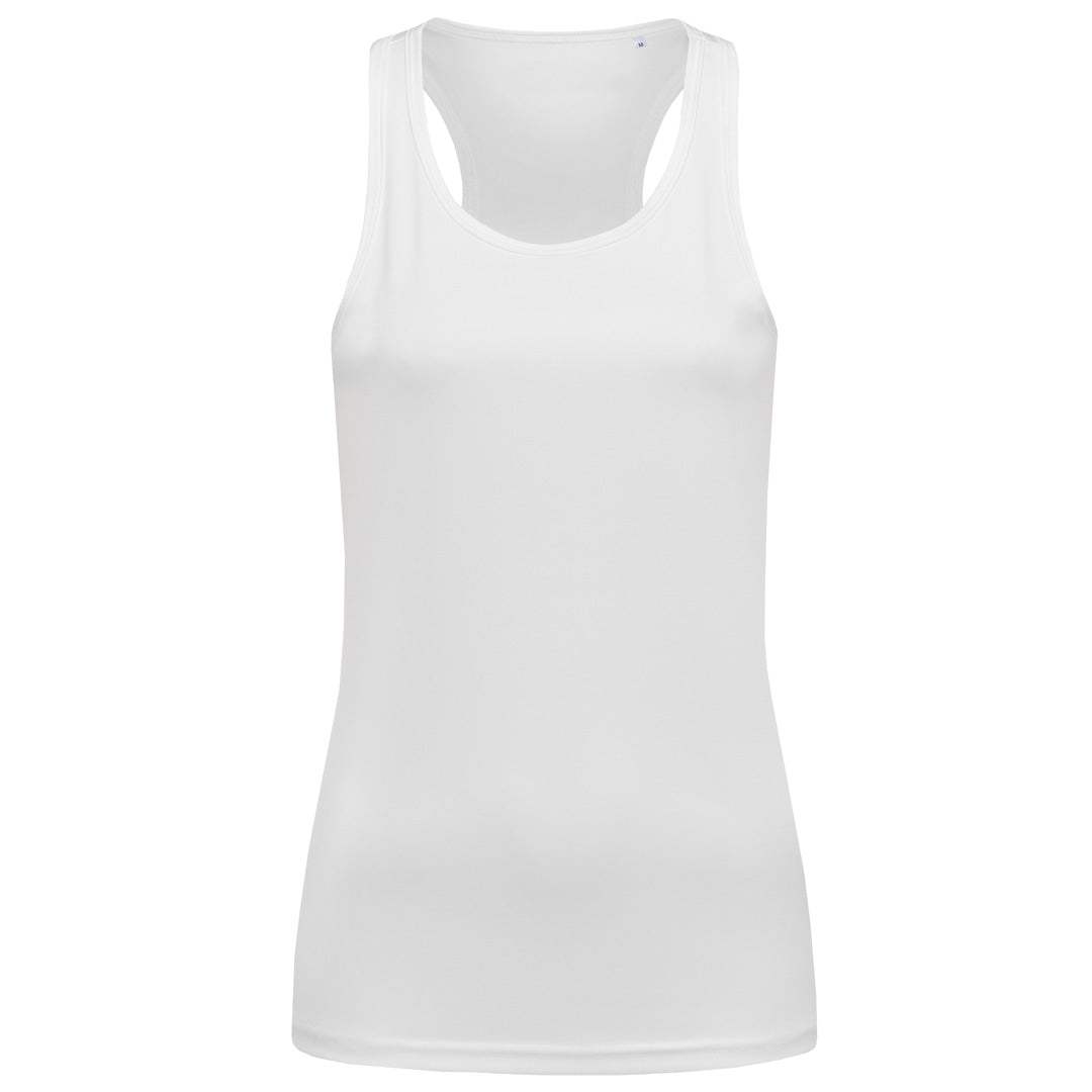 House of Uniforms The Active Sports Singlet | Ladies Stedman White
