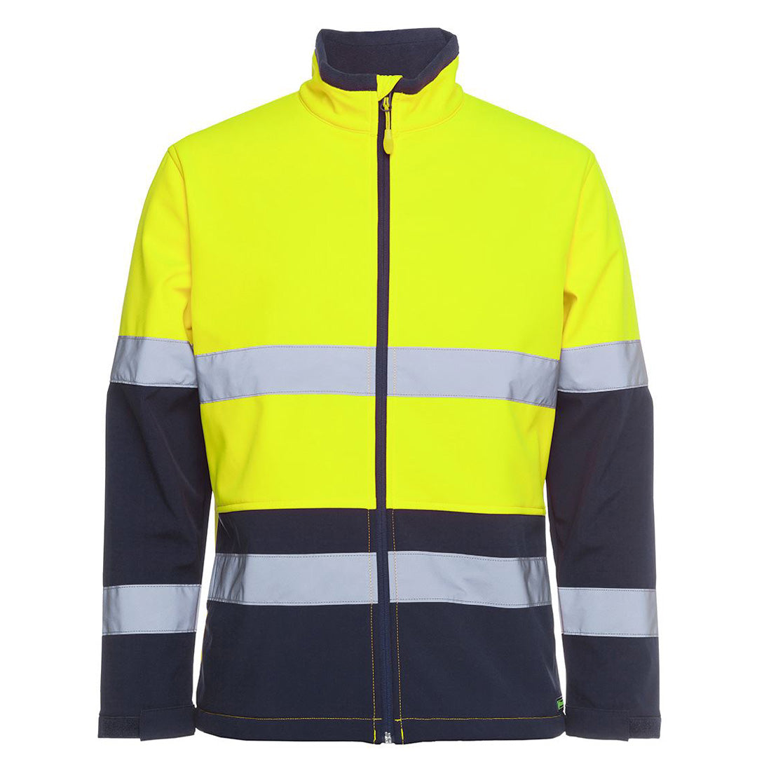 House of Uniforms The Hi Vis Soft Shell Jacket | Day Night | Adults Jbs Wear Lime/Navy