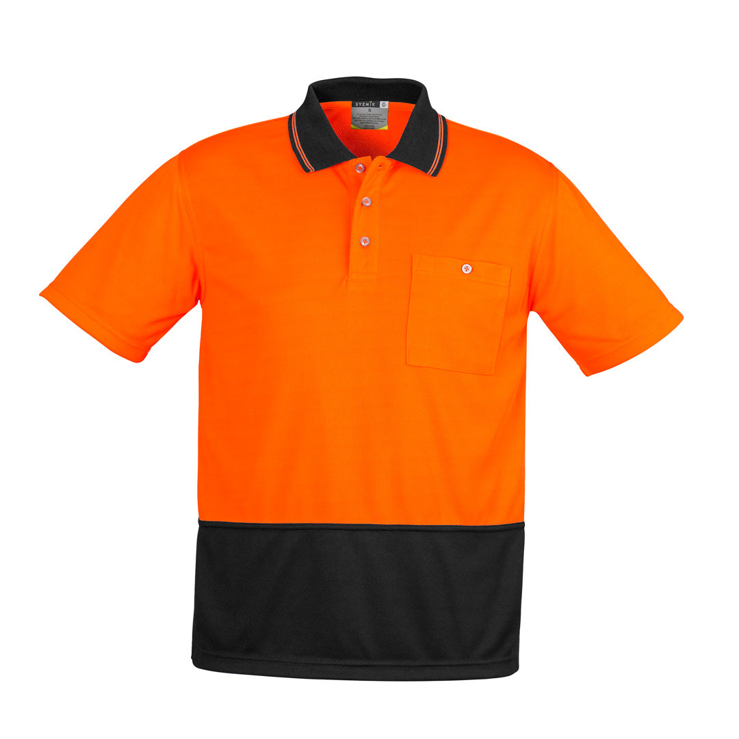 House of Uniforms The Alan Polo | Mens | Short Sleeve Syzmik Orange/Black