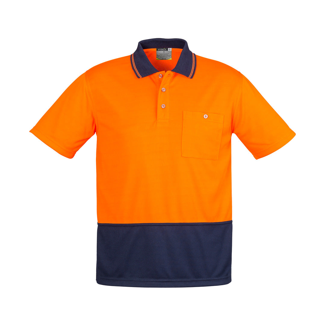 House of Uniforms The Alan Polo | Mens | Short Sleeve Syzmik Orange/Navy