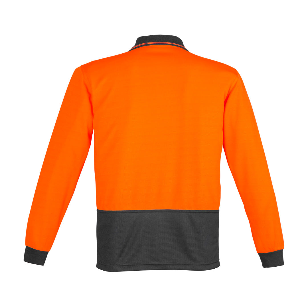 The Alan Polo | Mens | Long Sleeve | Orange/Charcoal