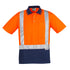House of Uniforms The Hi Vis Spliced Polo | Shoulder Taped | Short Sleeve Syzmik Orange/Navy