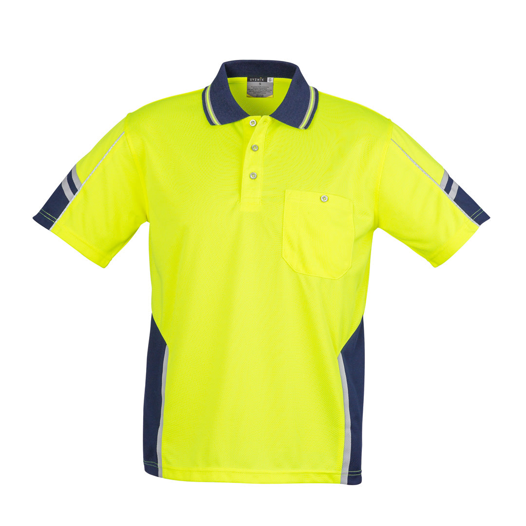 House of Uniforms The Squad Polo | Adults | Short & Long Sleeve Syzmik Yellow/Navy