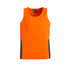 House of Uniforms The Squad Singlet | Unisex Syzmik Orange/Charcoal