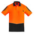 House of Uniforms The Flux Hi Vis Polo | Mens | Short Sleeve Syzmik Orange/Black