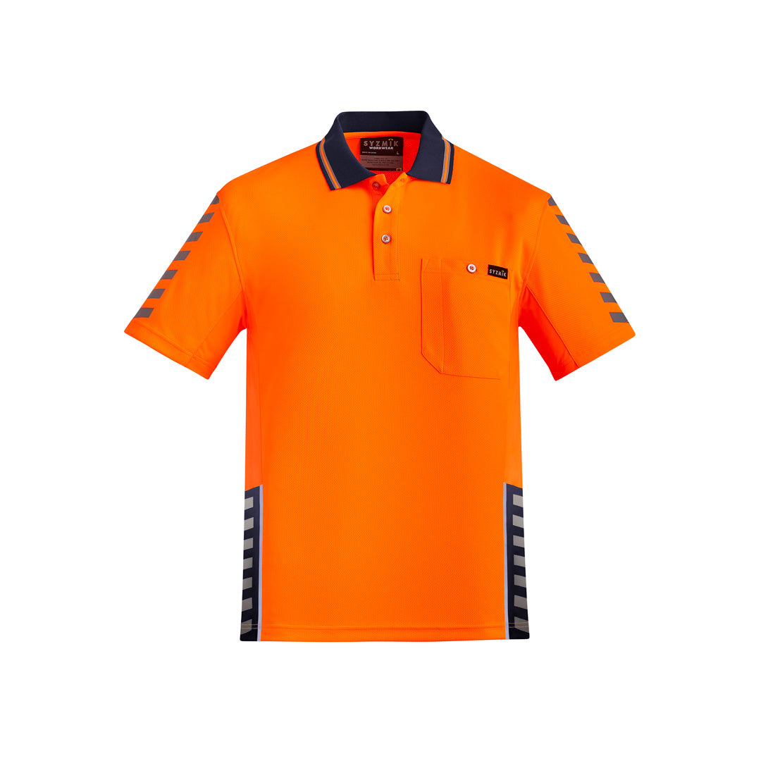 The Komodo Polo | Mens | Short Sleeve | Orange/Navy