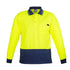 House of Uniforms The Comfort Back Polo | Mens | Long Sleeve Syzmik Yellow/Navy
