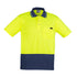 House of Uniforms The Comfort Back Polo | Mens | Short Sleeve Syzmik Yellow/Navy