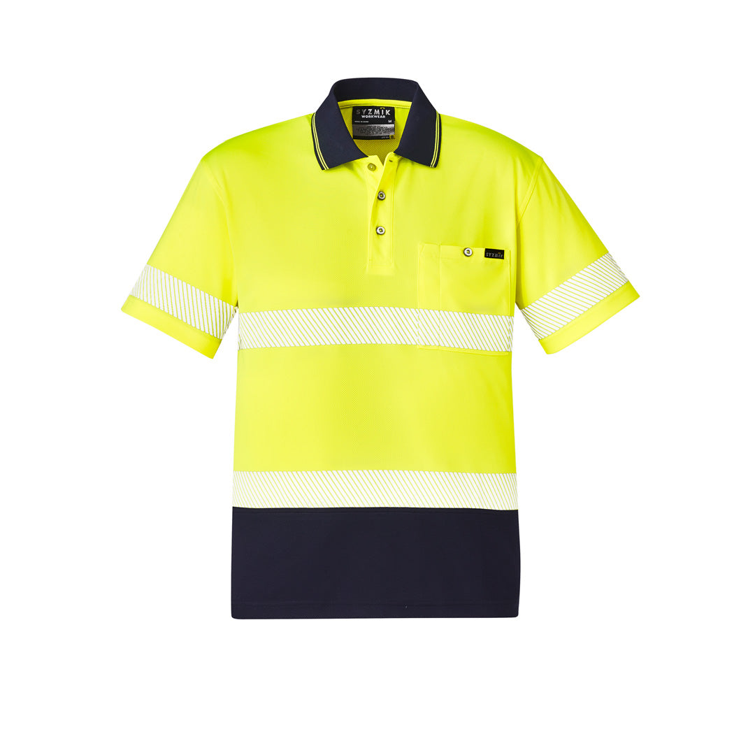 House of Uniforms The Jason Polo | Mens | Short & Long Sleeve Syzmik Yellow/Navy