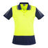 House of Uniforms The Hi Vis Zone Polo | Short Sleeve | Ladies Syzmik Yellow/Navy