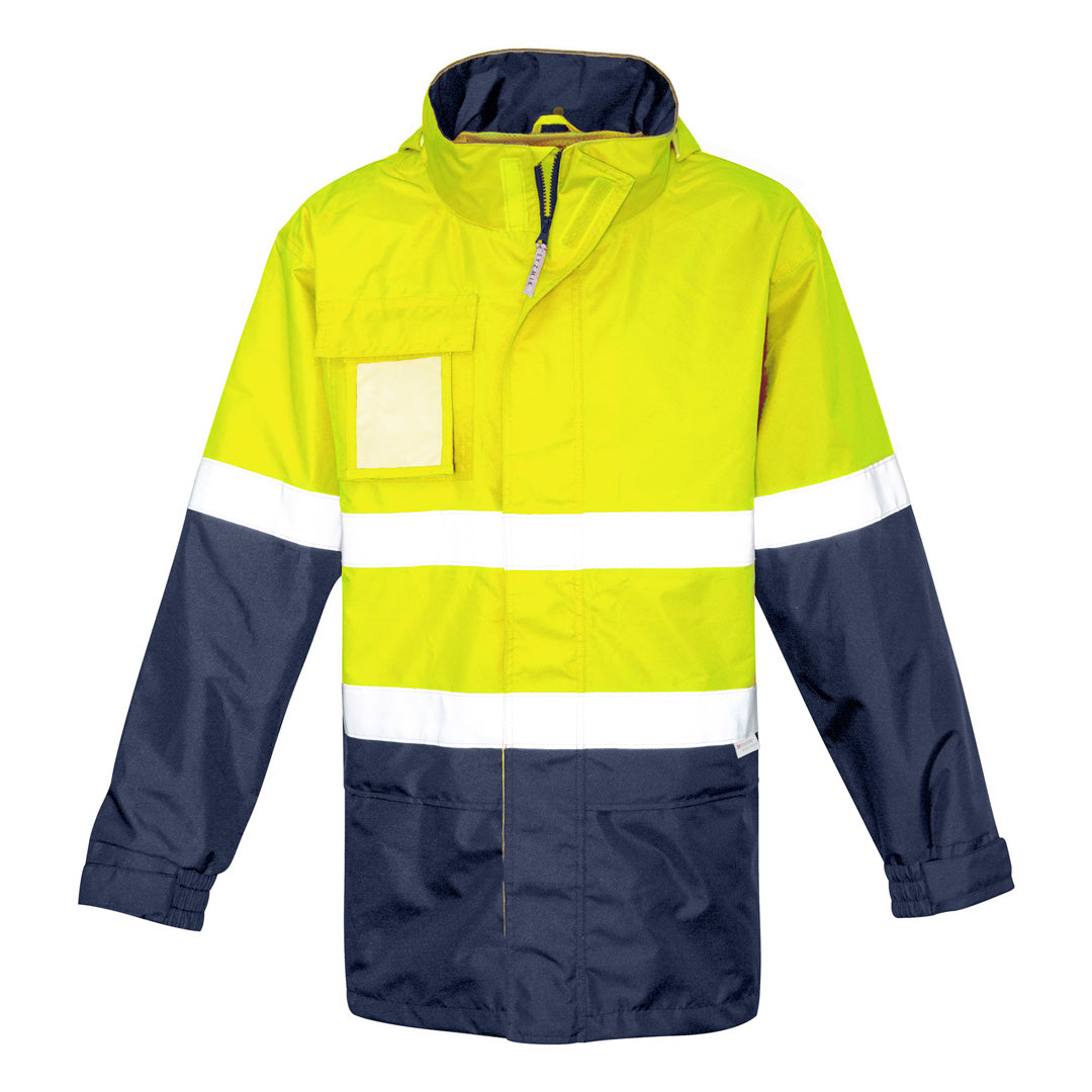 House of Uniforms The Ultralite Waterproof Jacket | Unisex Syzmik Yellow/Navy