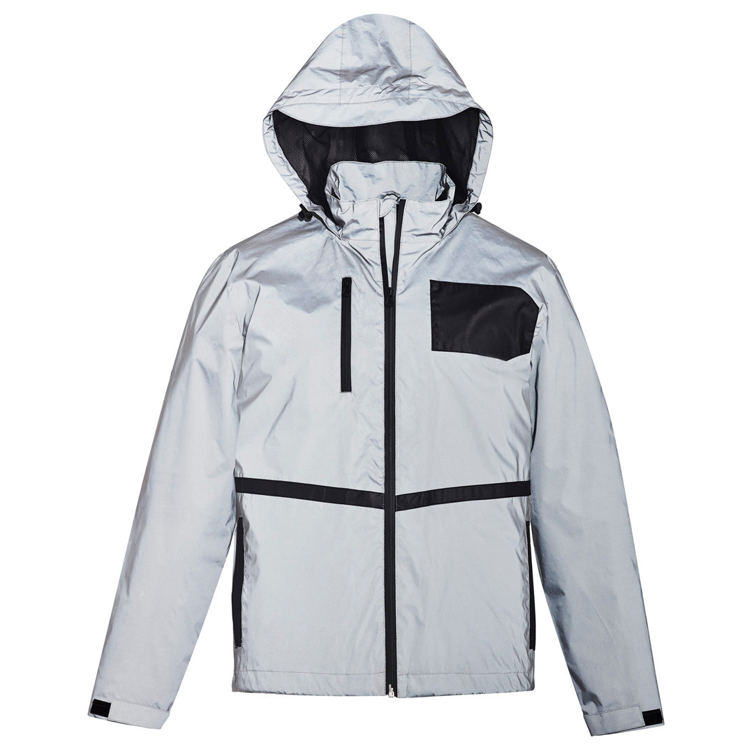 House of Uniforms The Reflective Waterproof Jacket | Unisex Streetworx Silver