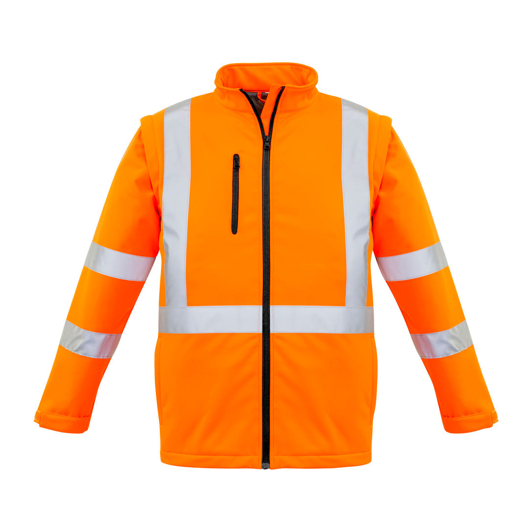 House of Uniforms The Hi Vis X Back Taped 2 in 1 Jacket | Unisex Syzmik Orange