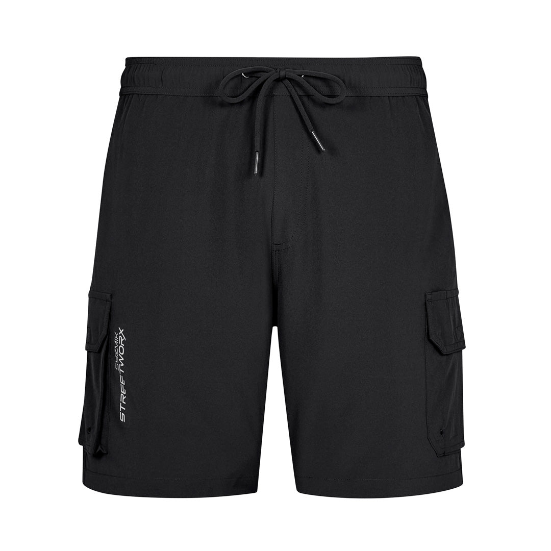 House of Uniforms The Stretch Work Board Short | Mens Streetworx Black