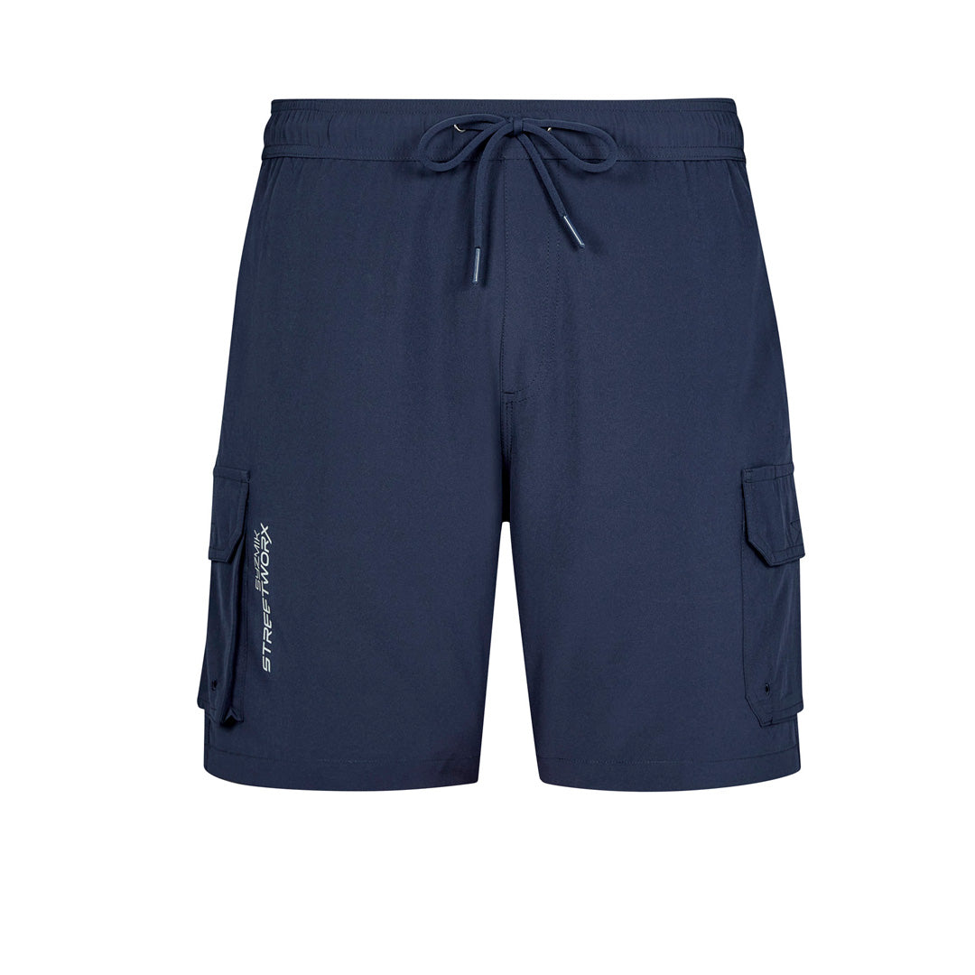 House of Uniforms The Stretch Work Board Short | Mens Streetworx Navy