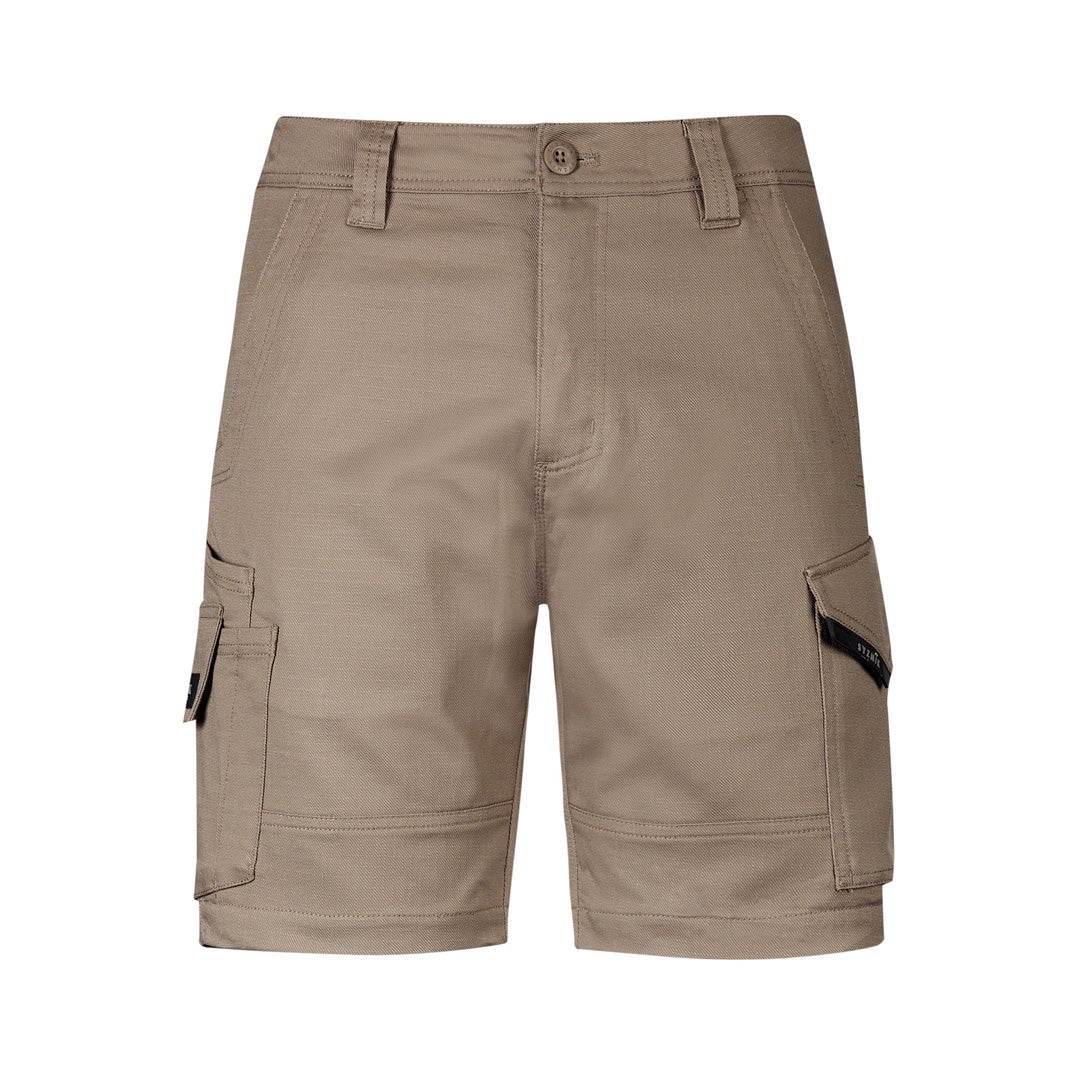 House of Uniforms The Rugged Cooling Stretch Short | Mens Syzmik Khaki