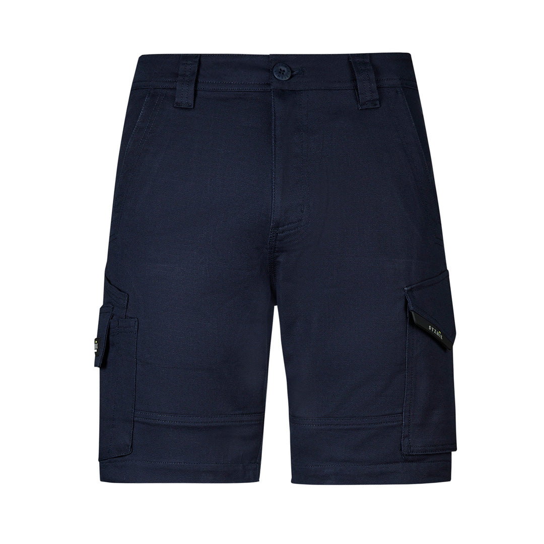 House of Uniforms The Rugged Cooling Stretch Short | Mens Syzmik Navy