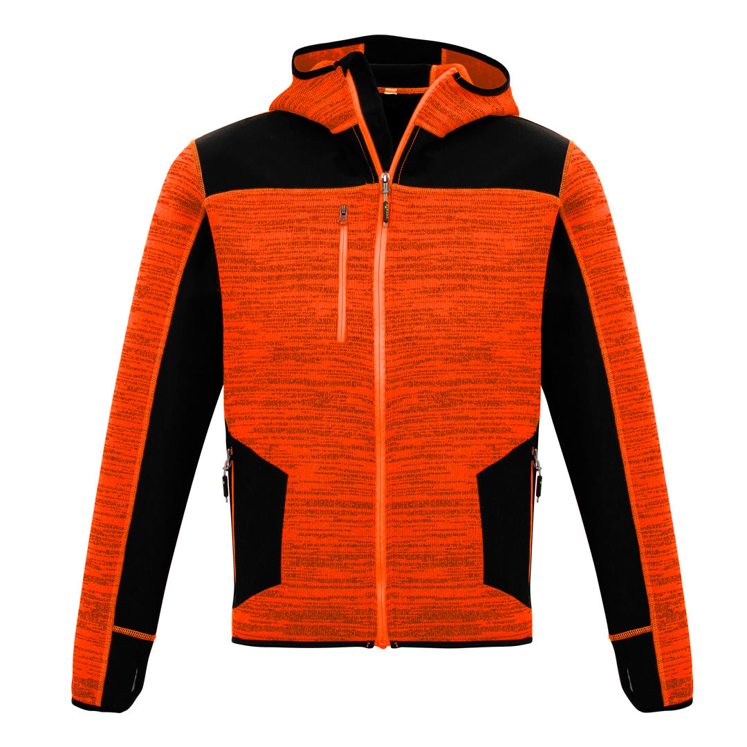 House of Uniforms The David Hoodie | Mens | Zip Through Streetworx Fluoro Orange