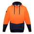 House of Uniforms The Hi Vis Textured Jacquard Hoodie | Pullover | Unisex Syzmik Orange/Navy