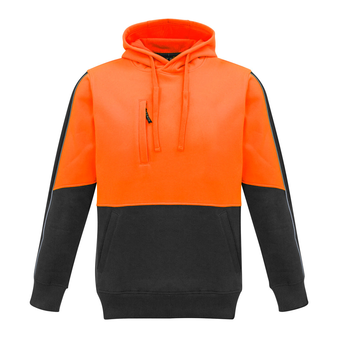 House of Uniforms The Grant Hoodie | Mens | Pullover Syzmik Orange/Charcoal
