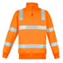 House of Uniforms The Hi Vis Vic Rail 1/4 Zip Jumper | Unisex Syzmik Orange