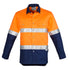 House of Uniforms The Steve Shirt | Mens | Long Sleeve Syzmik Orange/Navy