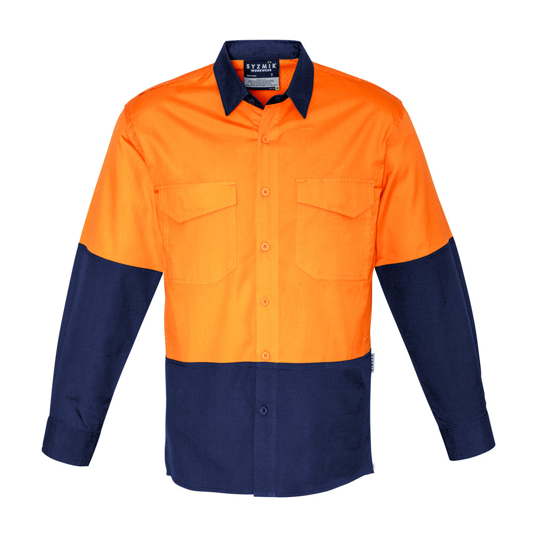 House of Uniforms The John Shirt | Adults | Short & Long Sleeve Syzmik Orange/Navy