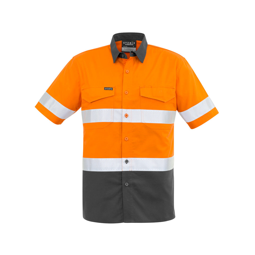 House of Uniforms The Mike Shirt | Adults | Short & Long Sleeve Syzmik Orange/Charcoal
