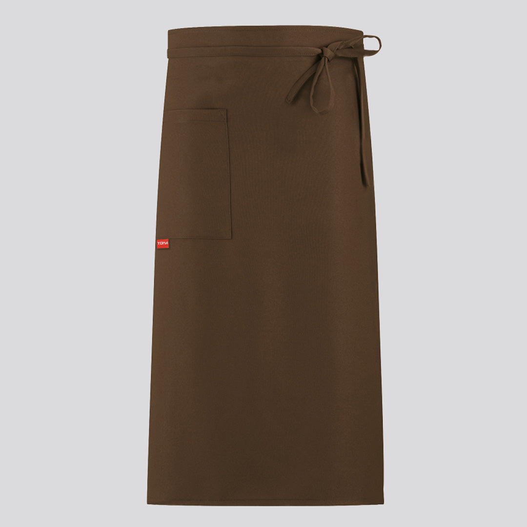 House of Uniforms The Argo Long Waist Apron | 2 Pack Toma Brown
