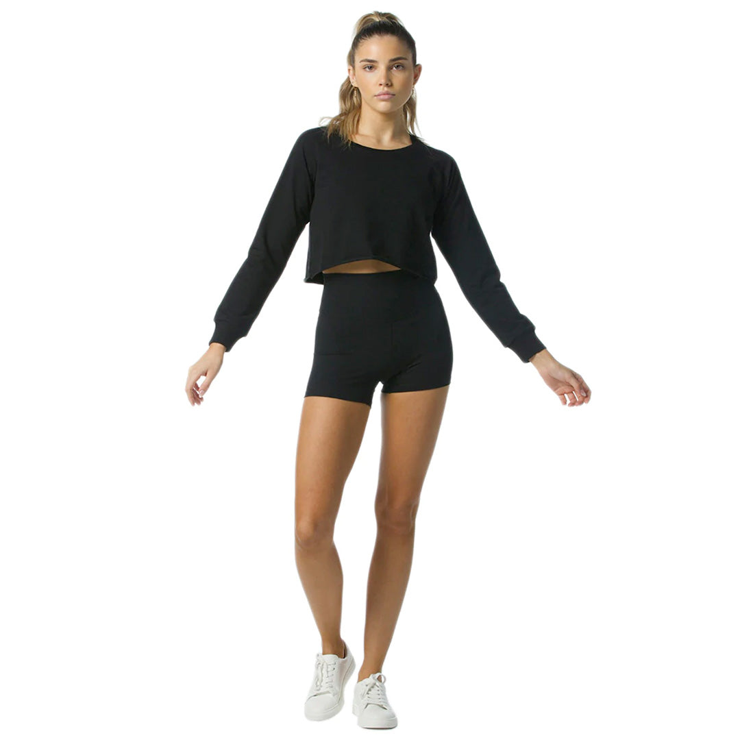 House of Uniforms The Tilly Cropped Jumper | Ladies Active Basics Black