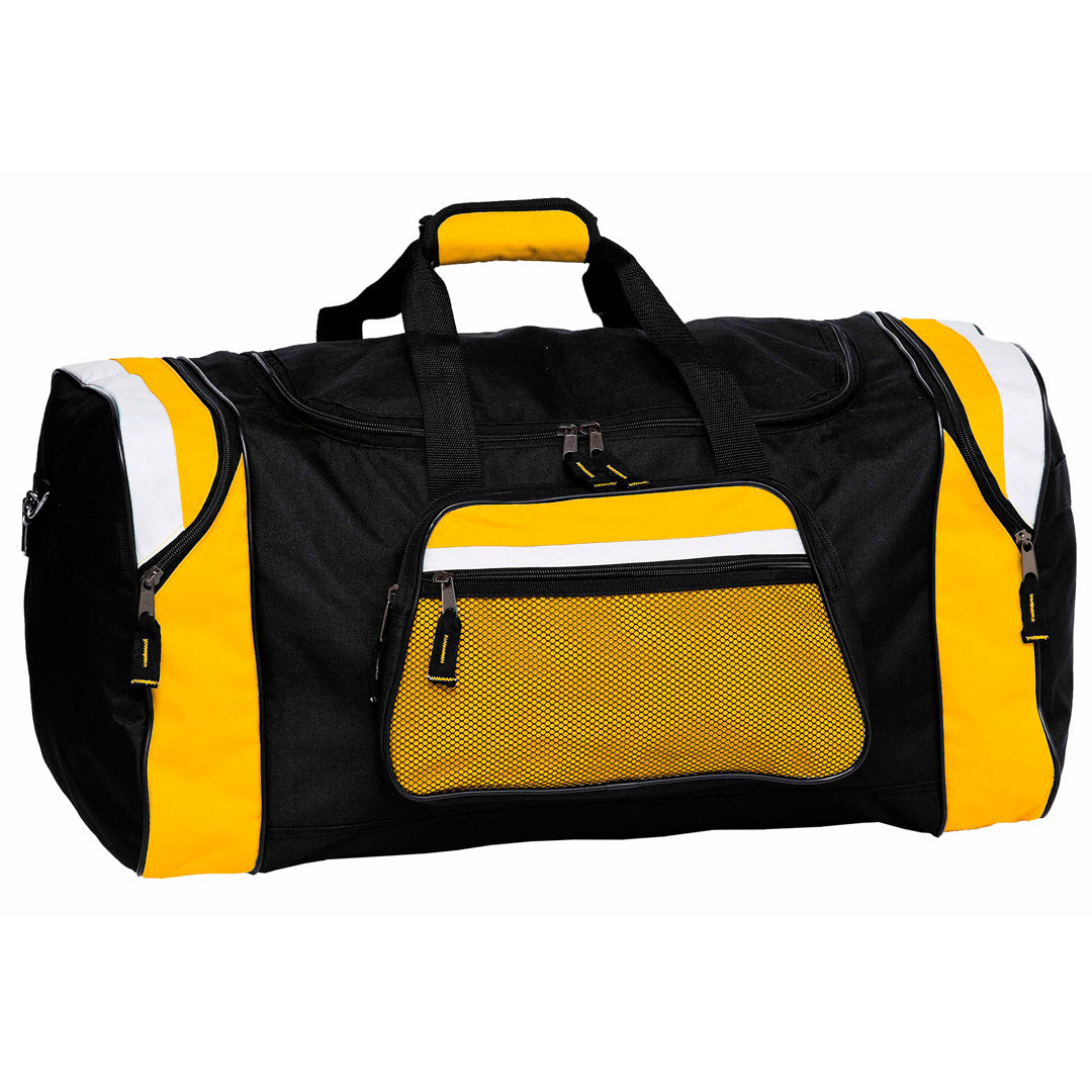 House of Uniforms The Contrast Gear Sports Bag Gear for Life Black/Gold