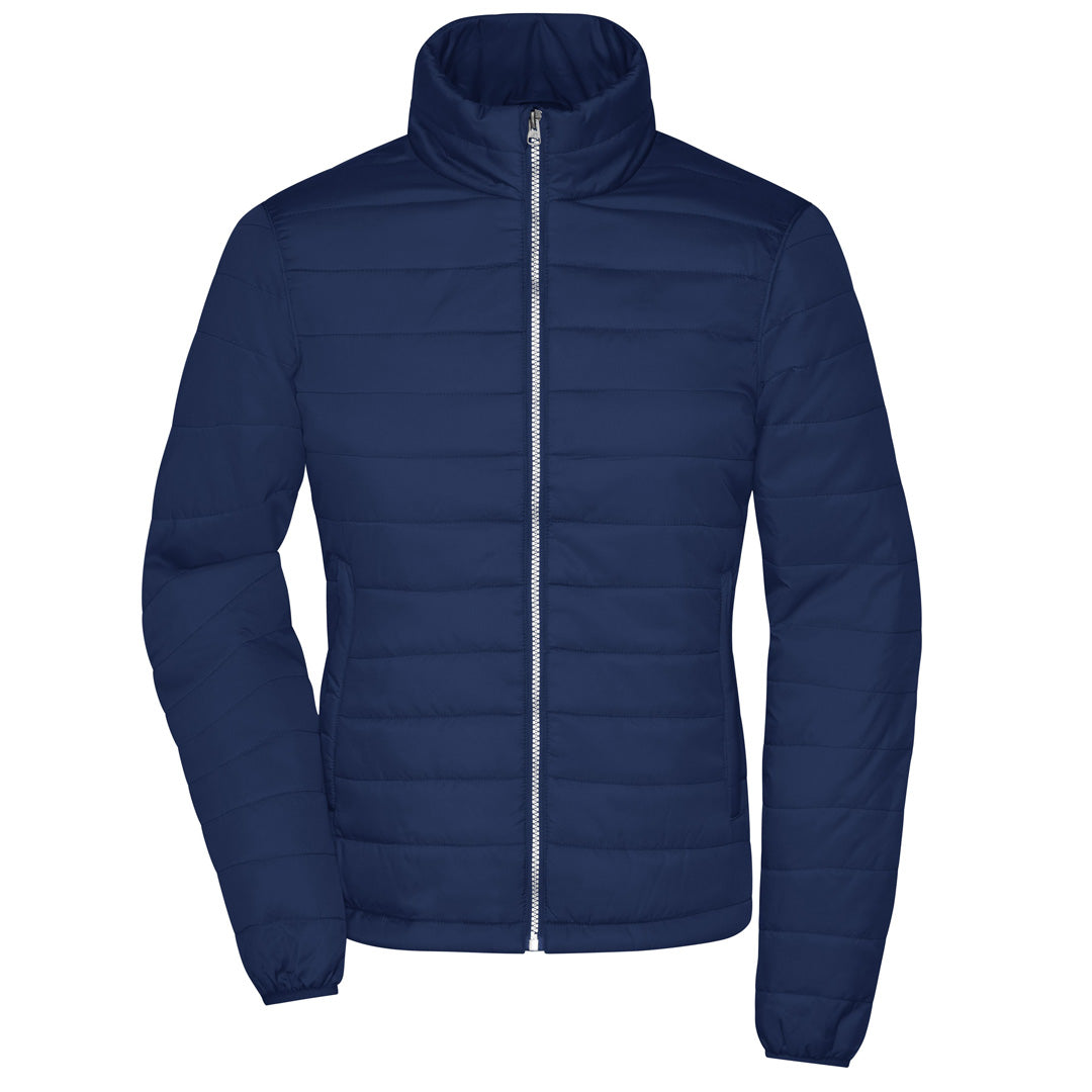 House of Uniforms The Padded Jacket | Ladies James & Nicholson Navy