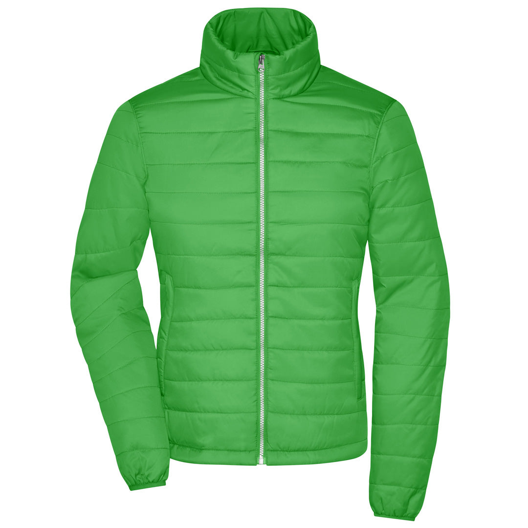 House of Uniforms The Padded Jacket | Ladies James & Nicholson Green