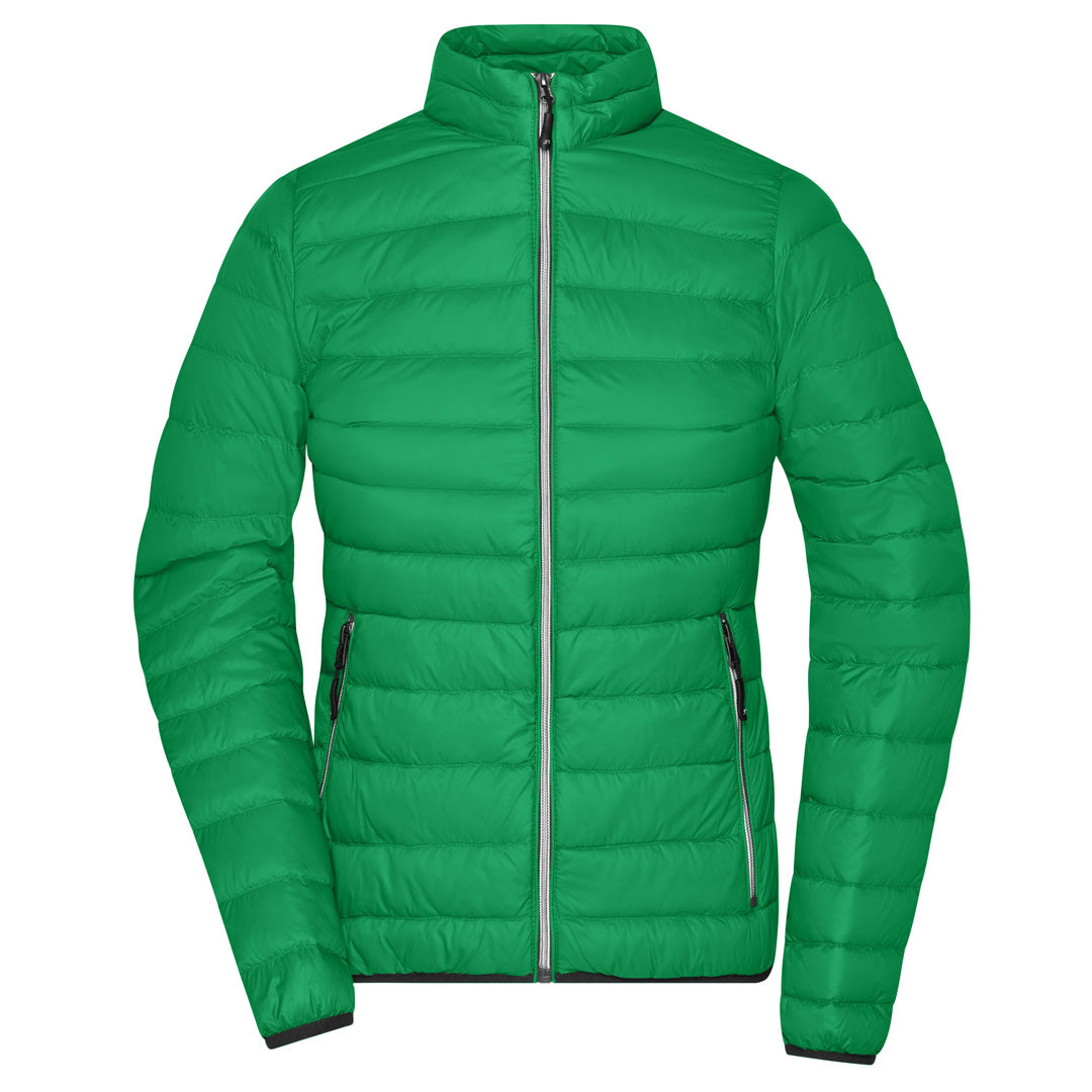 House of Uniforms The Down Jacket | Ladies James & Nicholson Green