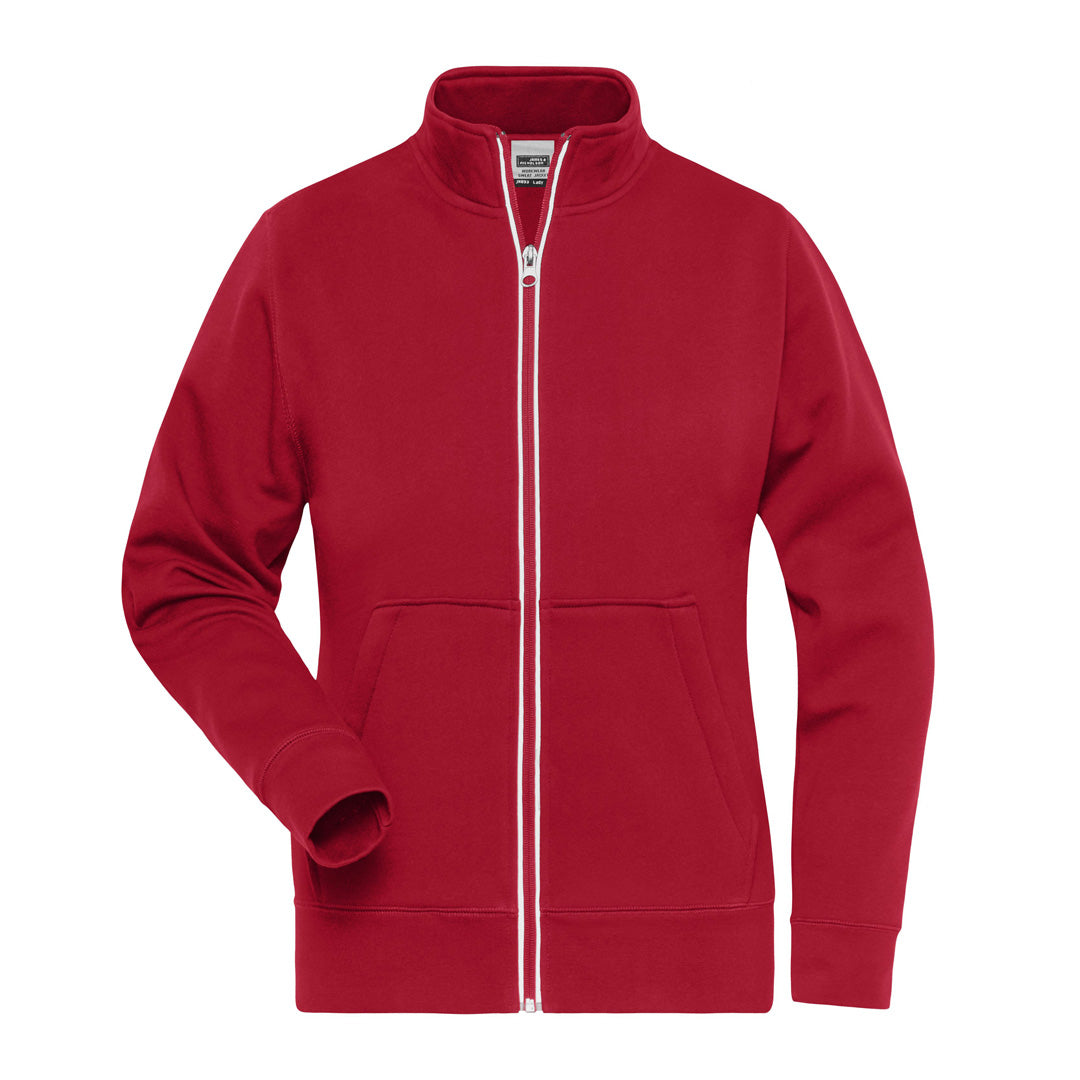 House of Uniforms The Double Face Jacket | Ladies James & Nicholson Red