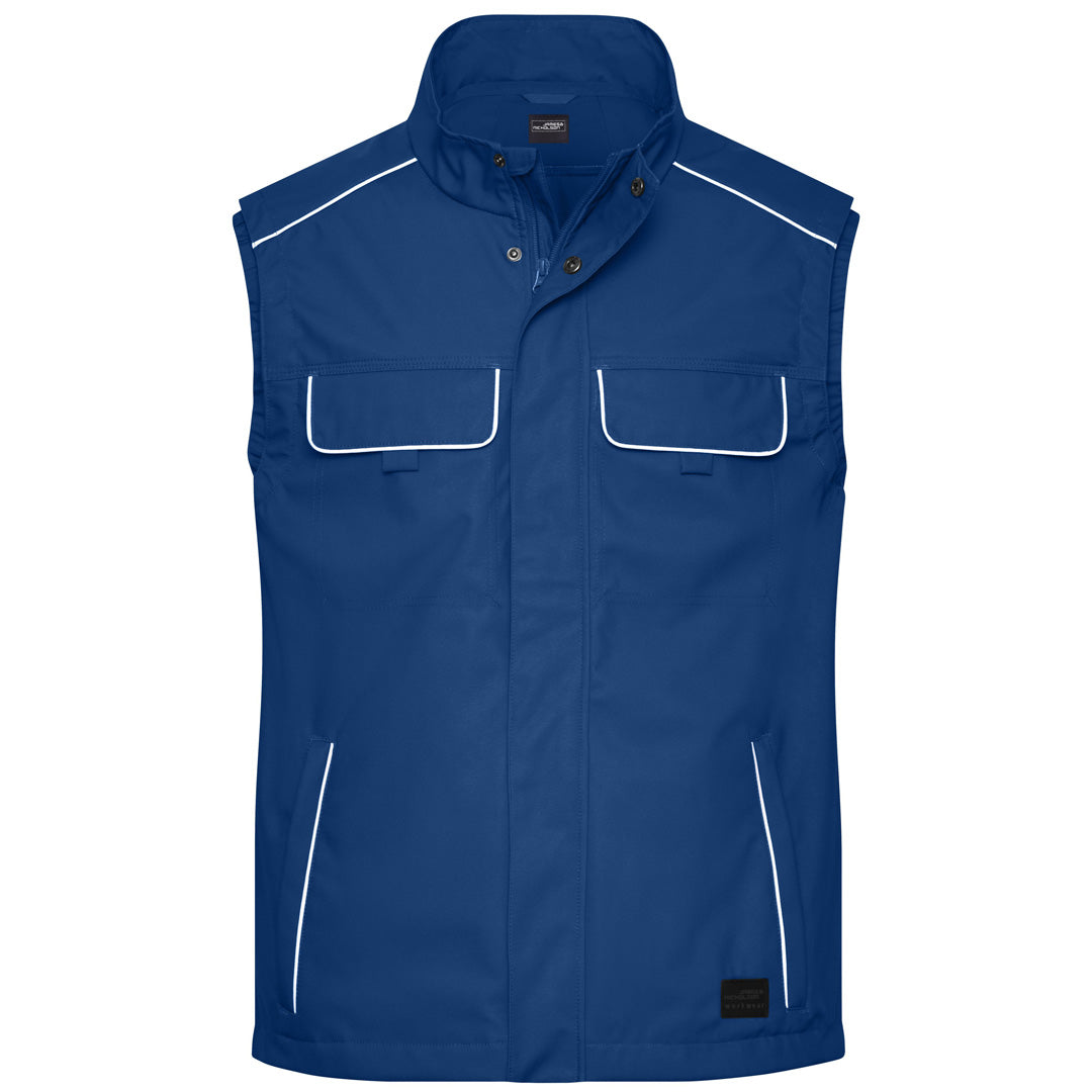 House of Uniforms The Solid Work Softshell Vest | Unisex James & Nicholson Dark Royal