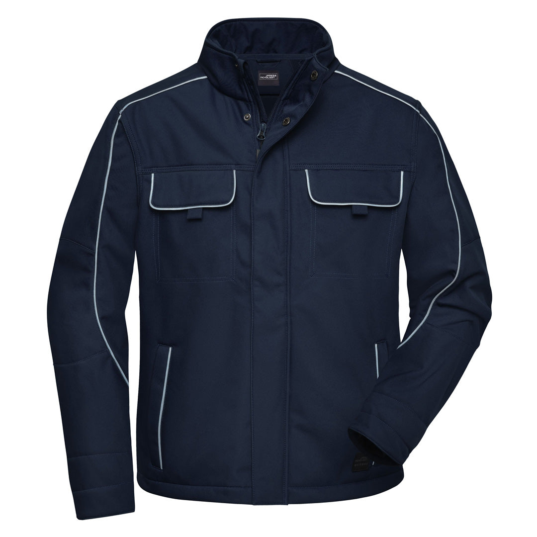 House of Uniforms The Solid Work Softshell Jacket | Unisex James & Nicholson Navy