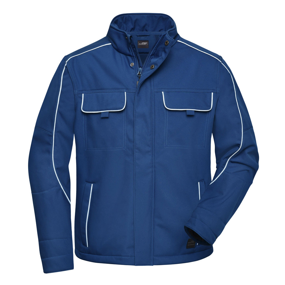 House of Uniforms The Solid Work Softshell Jacket | Unisex James & Nicholson Dark Royal