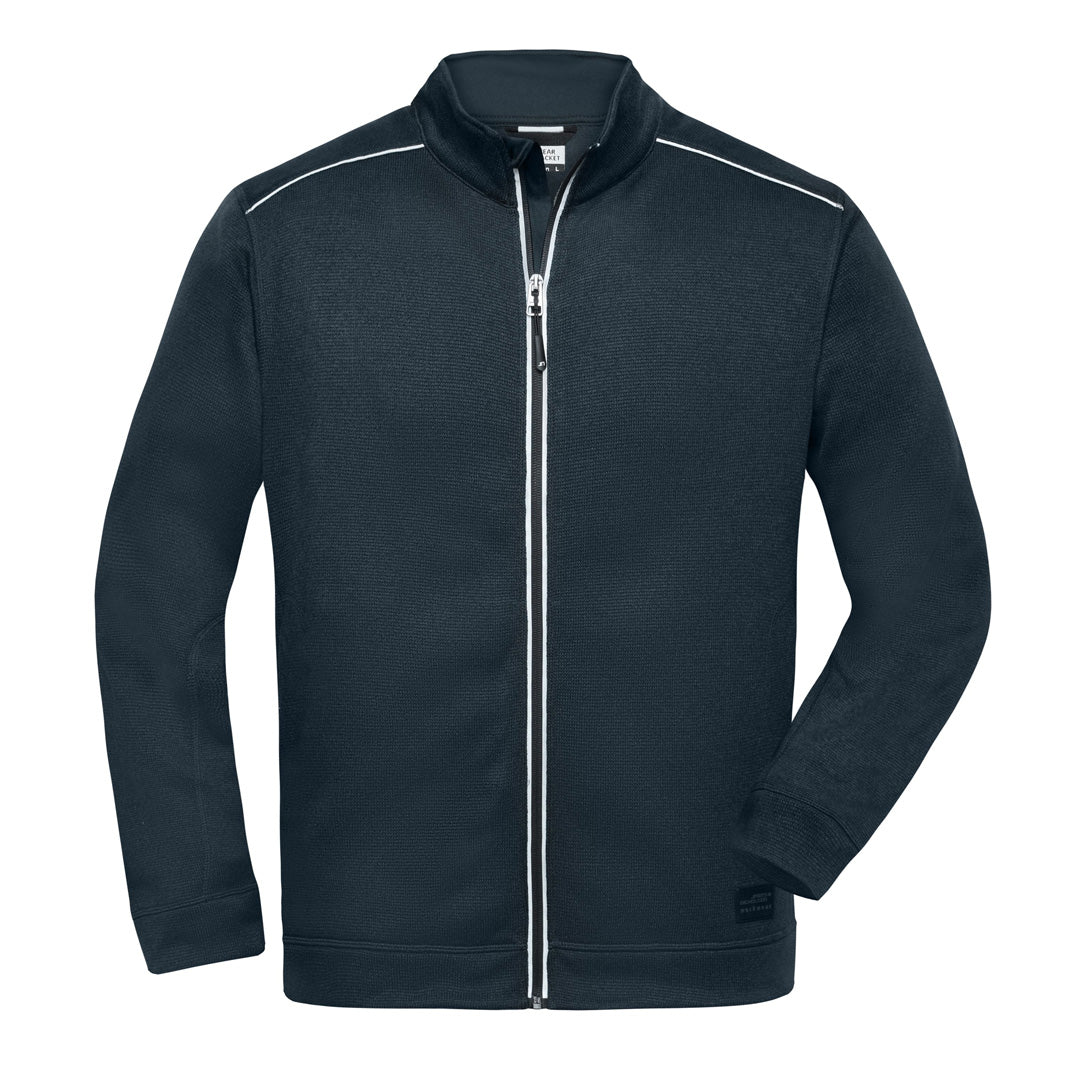 House of Uniforms The Solid Knitted Fleece Jacket | Mens James & Nicholson Navy