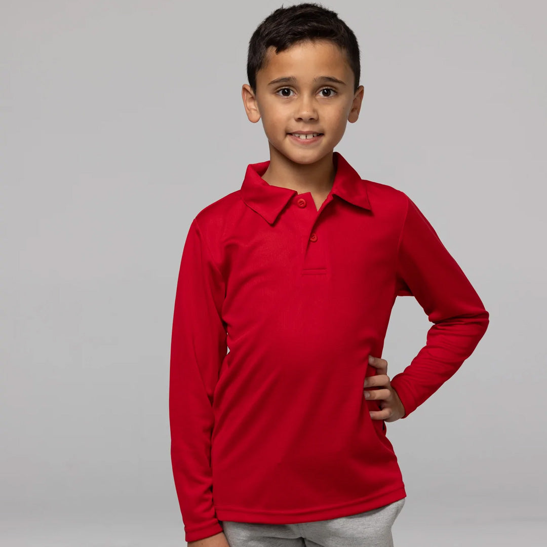 House of Uniforms The Botany Polo | Kids | Long Sleeve Aussie Pacific 