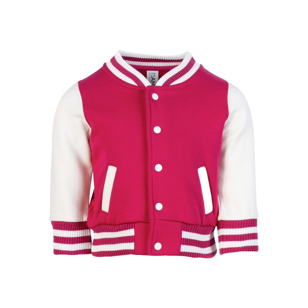 House of Uniforms The Varsity Jacket | Toddlers Ramo Hot Pink/White