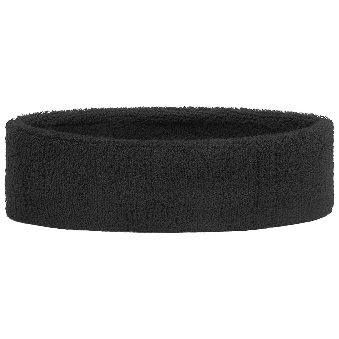 House of Uniforms The Terry Headband | Unisex | 2 Pack Myrtle Beach Black
